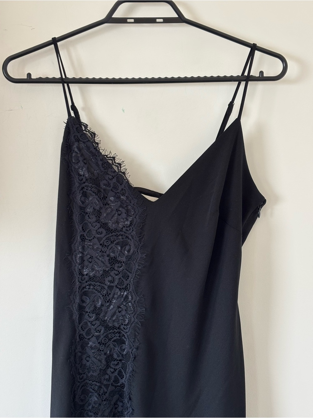 RACHEL Rachel Roy Black Lace-Trim Satin Camisole